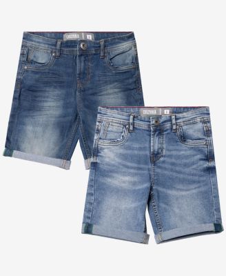 Big Boys Roll-Up Denim Shorts 2-Pack