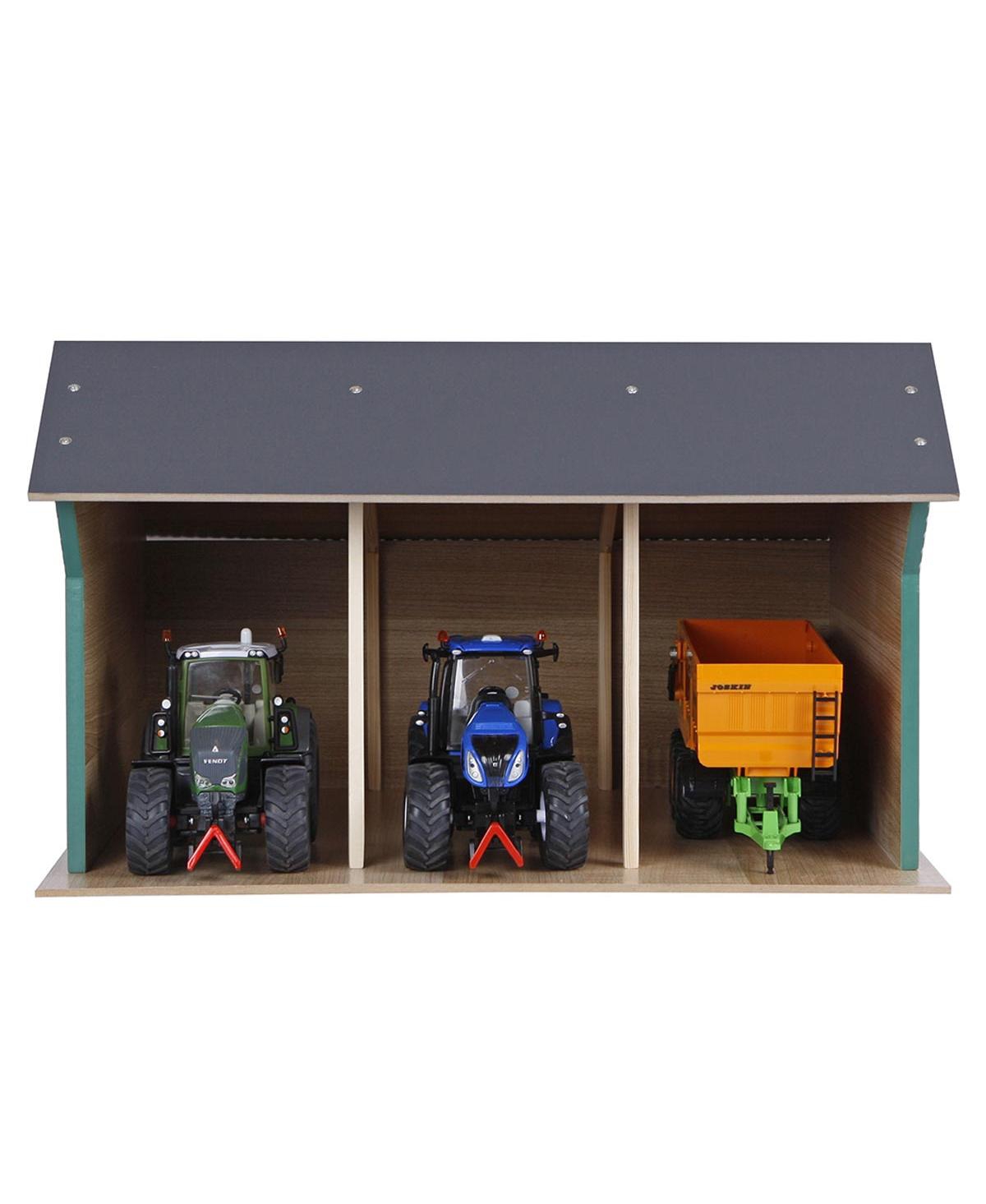 1/32 Large Farm Machinery 3-Bay Shed with High Roof
