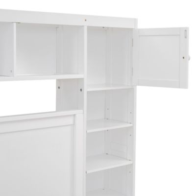 Streamdale Wooden Queen Bed with Cabinetry and Outlets