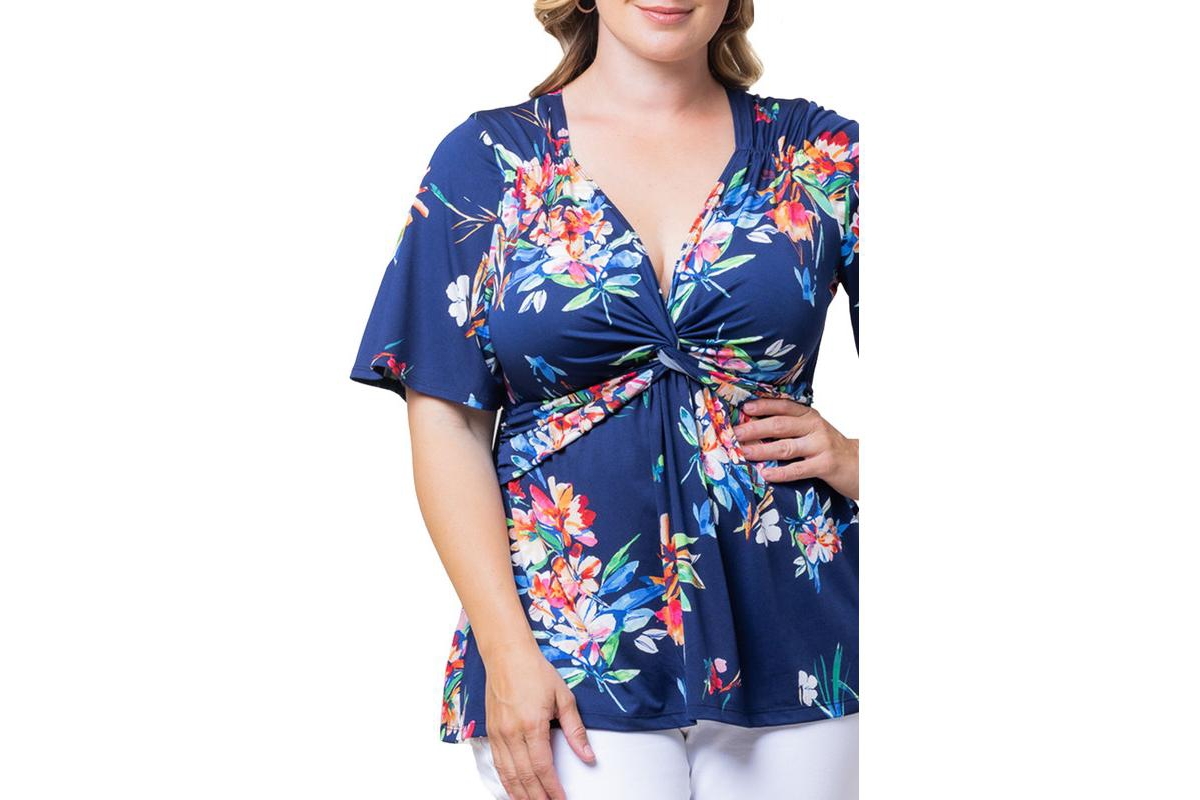 Kiyonna Plus Abby Twist Front Top