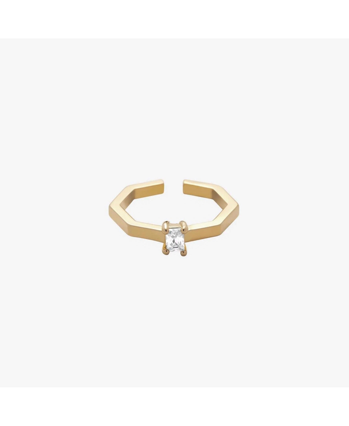 Terry Hexagon Adjustable Ring - Gold
