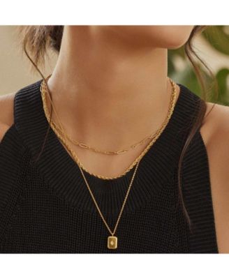 Chain and Rope Layered Necklace