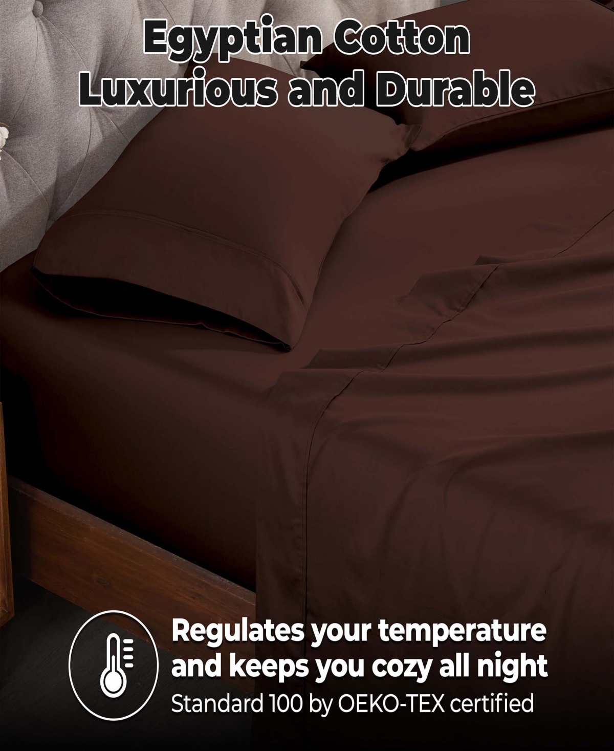 Superior Egyptian Cotton 400 Thread Count Solid Deep Pocket Sheet Set,