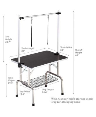 Professional Dog Grooming Table with Arm & Noose