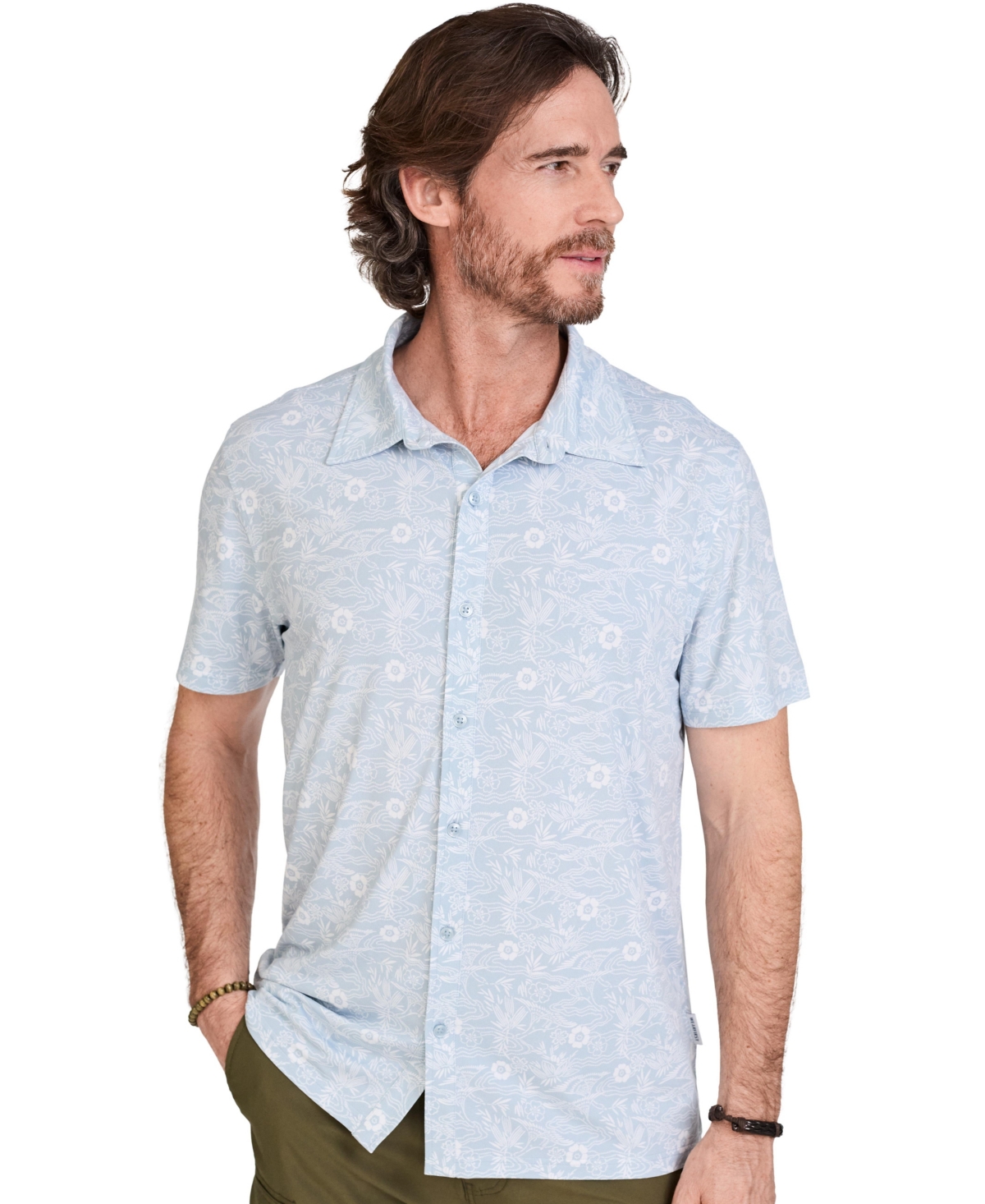Men's Aloha Short Sleeve Button Up Shirt - Grenadine kimono