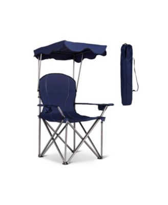 Portable Folding Beach Canopy Chair with Cup Holders