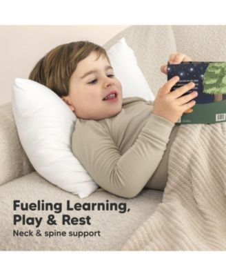 Cuddly Toddler Pillow with Pillowcase, 13X18 Kids Pillow for Sleeping, Small Travel Pillows, Nursery Pillow