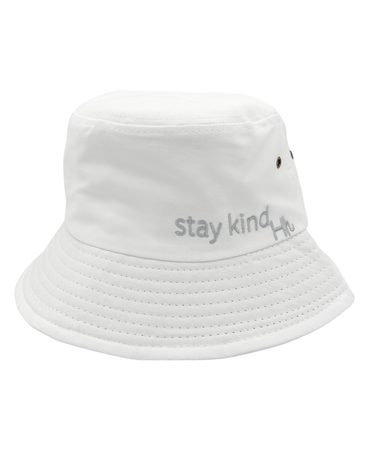 Denim Bucket Hat - White Wash - White