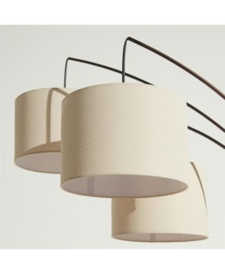 Trilage 84" LED Contemporary Arc Floor Lamp with Marble Base, Bulbs Included