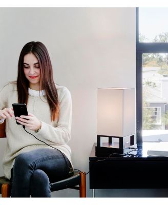 Maxwell 14" LED Modern Table Nightstand Lamp with USB Port