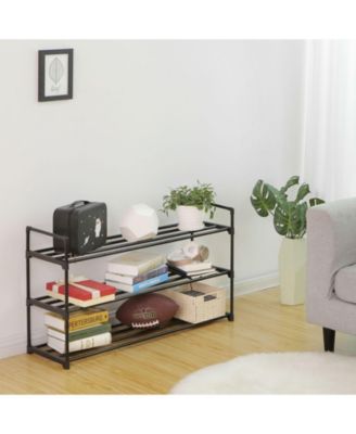 3-Tier Shoe Rack Metal Shoe Tower Shelf Storage Organizer Cabinet Hold up to 15 Pairs Shoes
