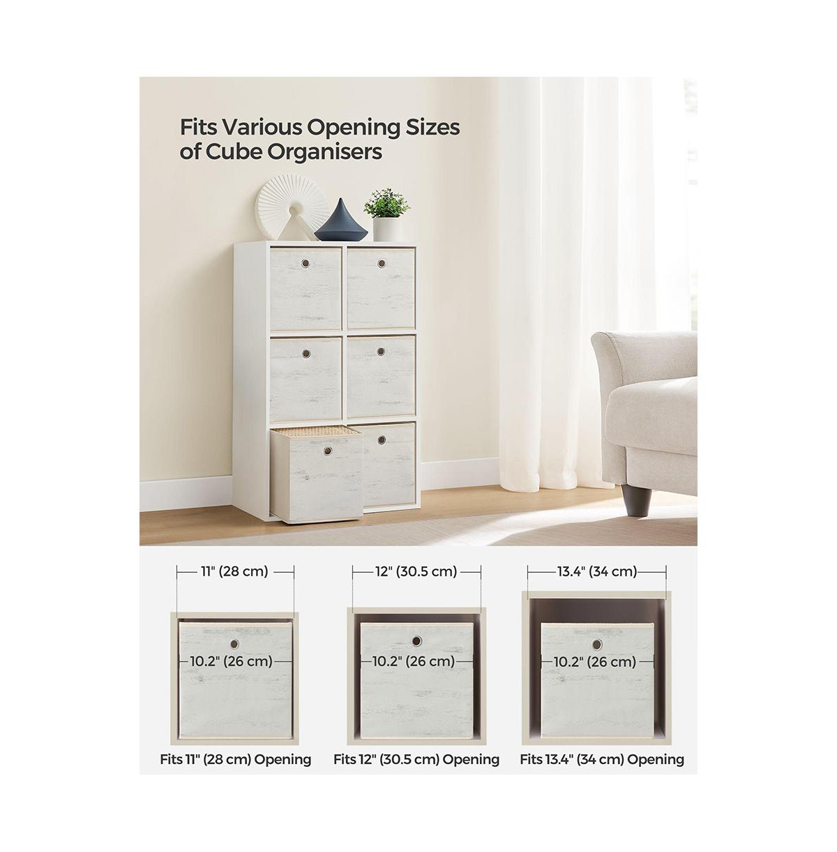 Slickblue Foldable Storage Organizer Boxes, Storage Cubes, Set Of 6 Clothes Organizer, Toy Bins