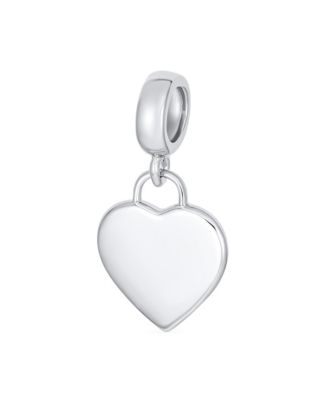 Heart Shape Medical ID Dangle Bead Charm Sterling Silver Fits European Bracelet