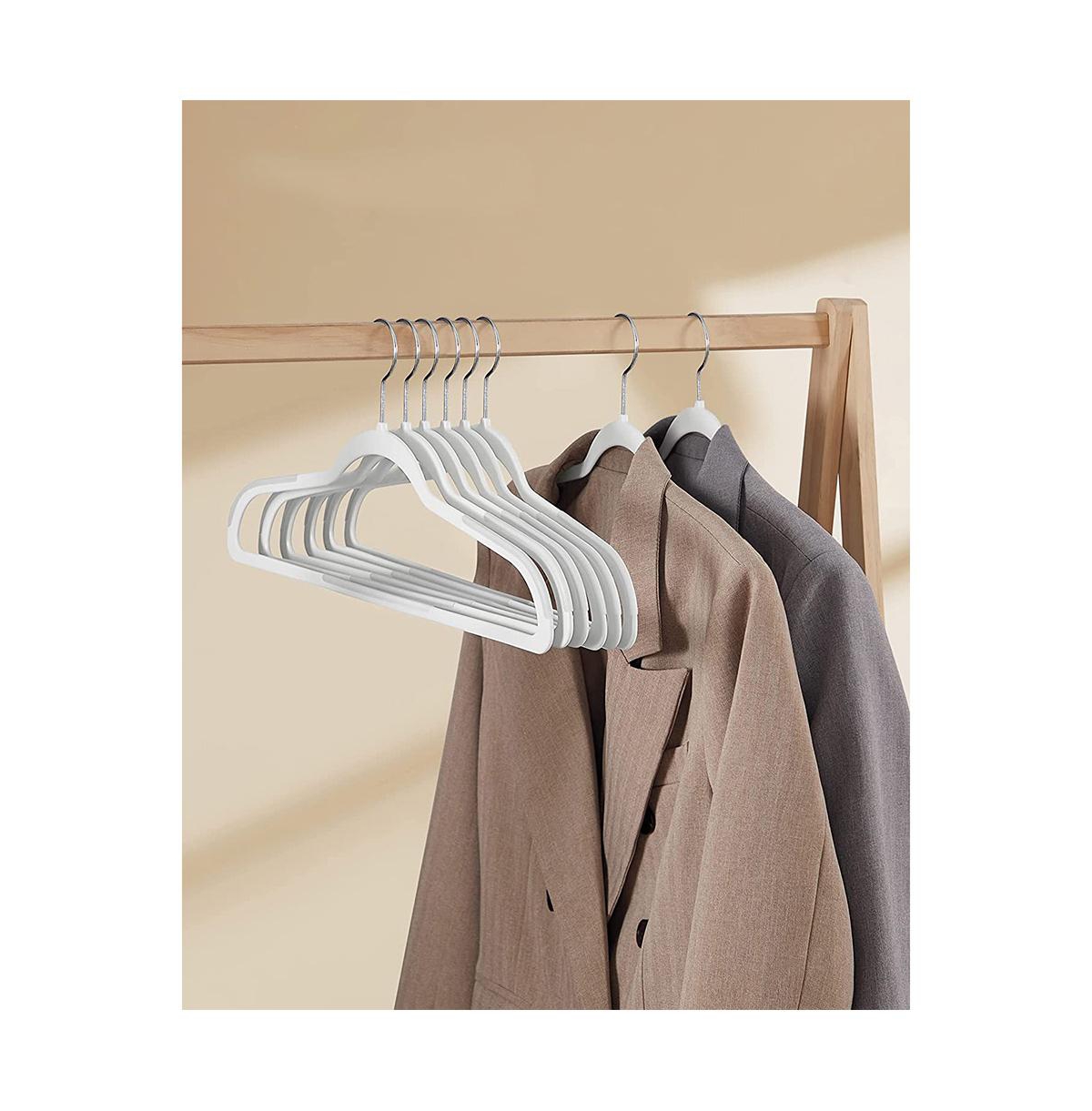 Slickblue Clothes Hangers, Pack of 50 Plastic Coat Hangers, Non-Slip, Space-Saving, Swivel Hook