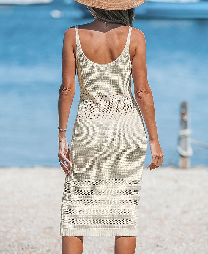 High neck lace up side solid waffle sleeveless midi dress