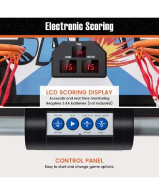 Foldable Dual Shot Basketball Arcade Game with Electronic Scoring System
