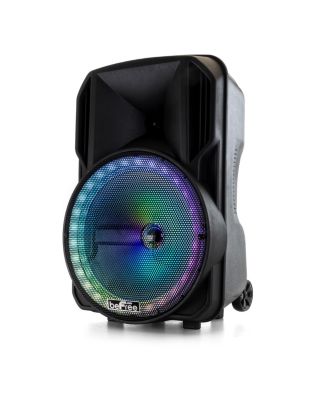 12 Inch Bluetooth Rechargeable Portable PA Party Speaker with Reactive LED Lights