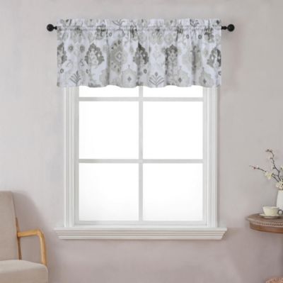 Country Living Farmhouse 3 Pc Solid Cafe Kitchen Curtain Tier & Tucked Valance Set