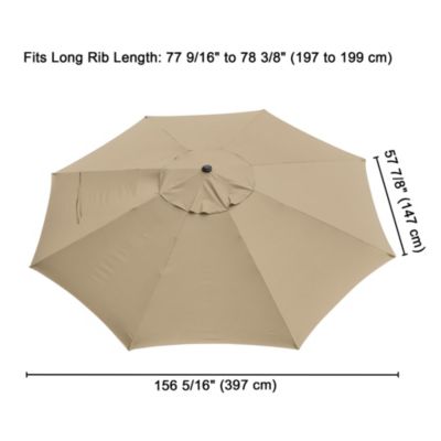 6 person round patio table with umbrella hole Outdoor Round Dining Table for 6-7 People Metal Patio Table with Umbrella  Hole for Deck Lawn Garden Backyard, Beige CCW213P335111