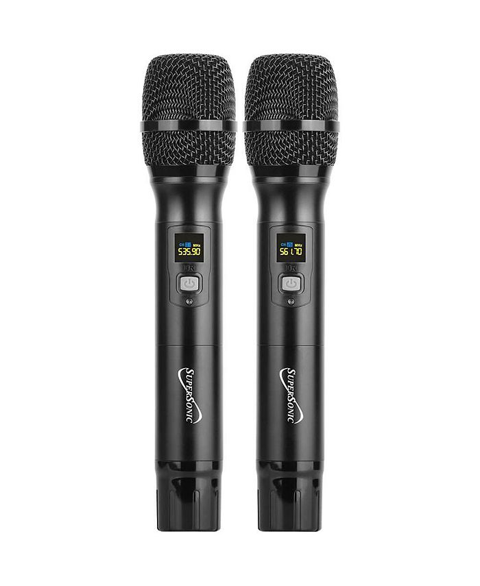Supersonic UHF Dual Flixed Microphone System with Dual Transmitters