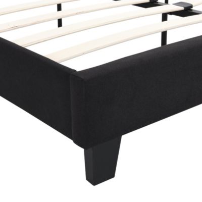 Streamdale King Size Upholstered Platform Bed Frame in Black