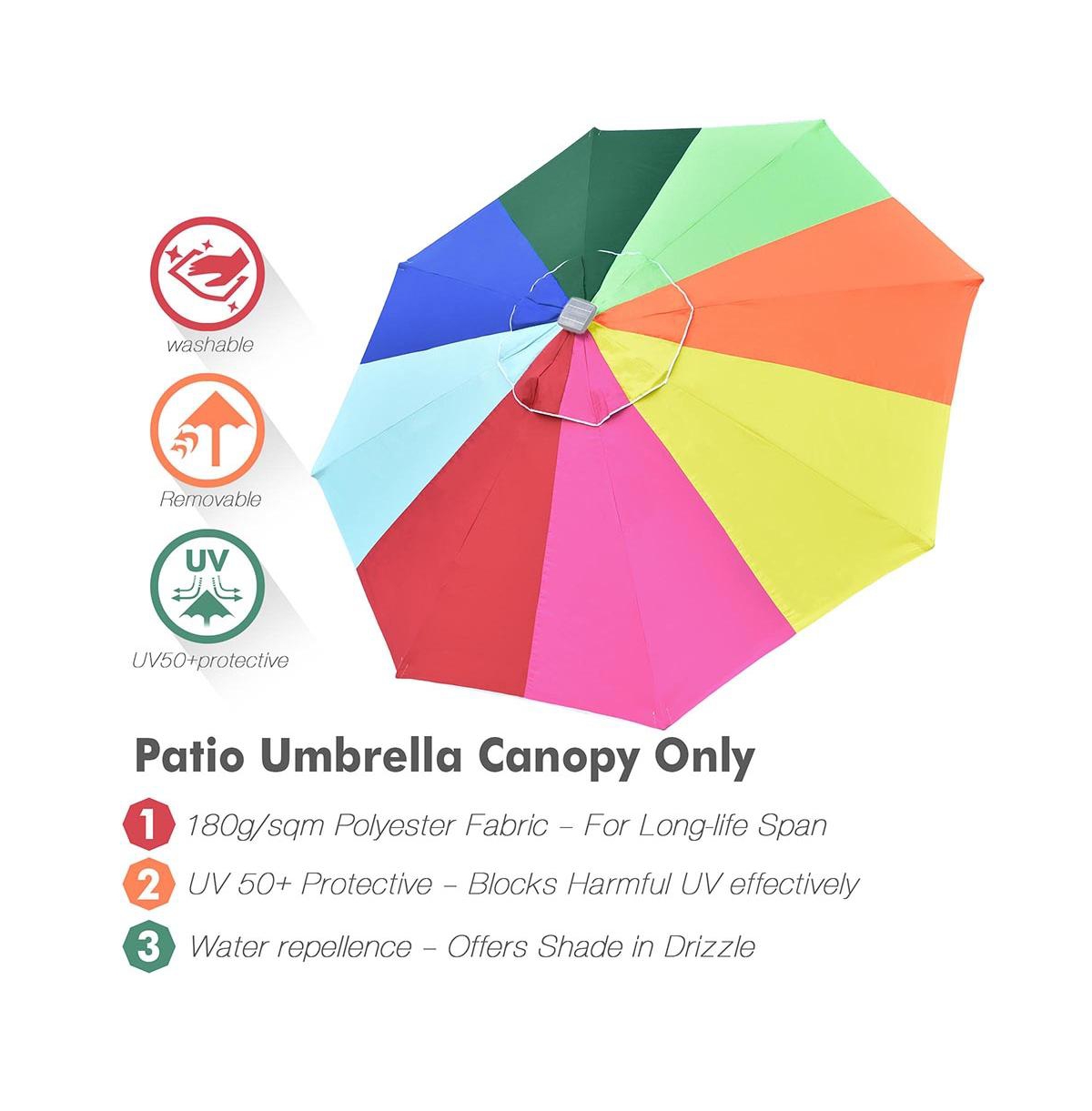 Yescom 8ft Universal Replacement Umbrella Canopy Top Cover Patio Beach