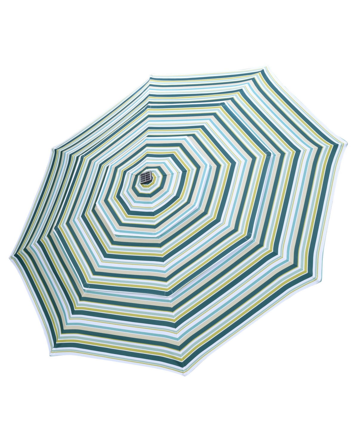 3-Tier Patio Umbrella Replacement Canopy Market Table Top Pool Backyard - Yellow blue  white stripes