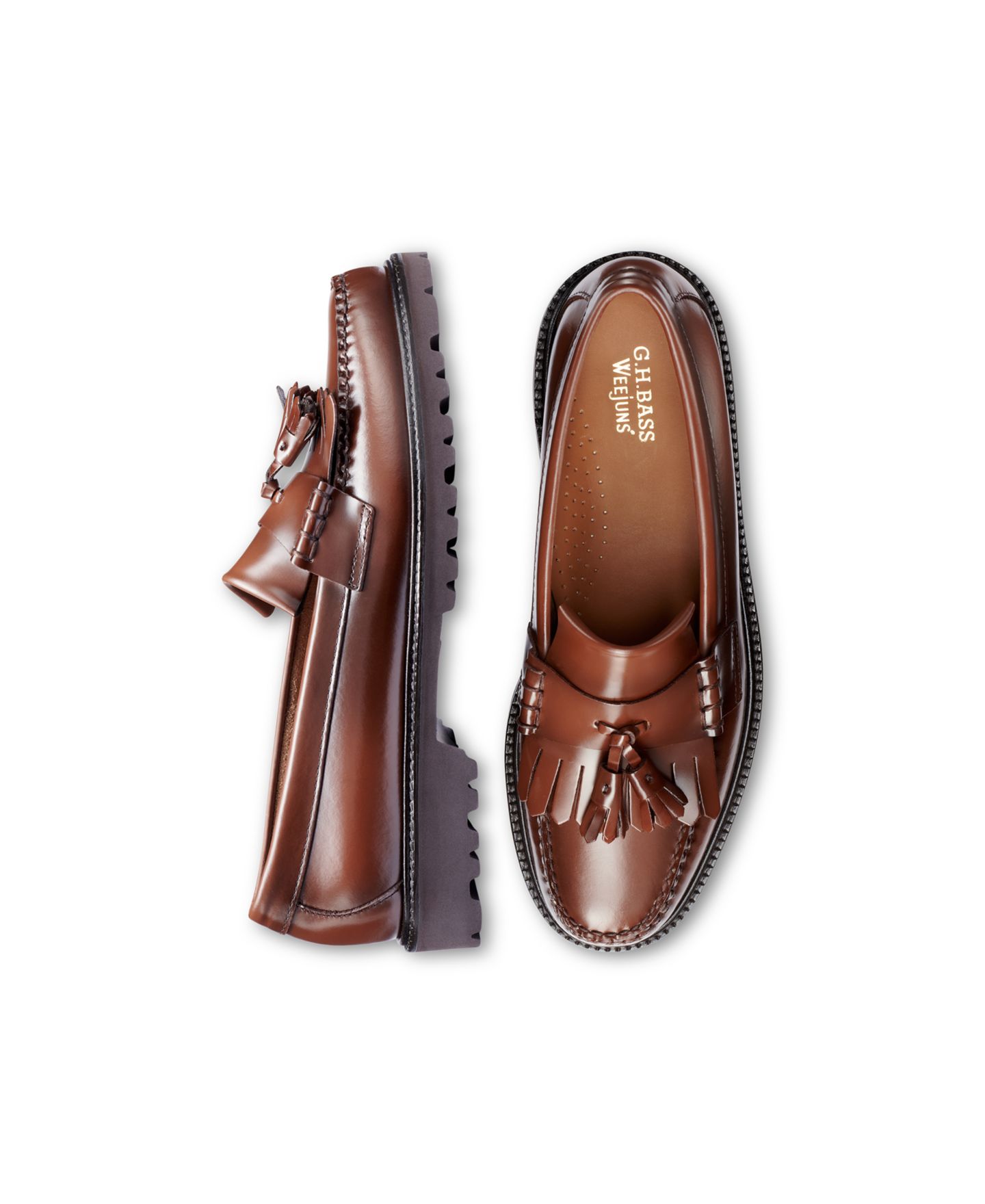 Мужские туфли G.H.BASS Layton Kiltie Lug Weejuns® Loafers, цвет: Винный — фото 16