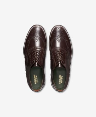 GH Bass G.H.BASS Men's Monogram Double Brogue Wingtip Derby GH Bass G.H.BASS Men's Monogram Double Brogue Wingtip Derby