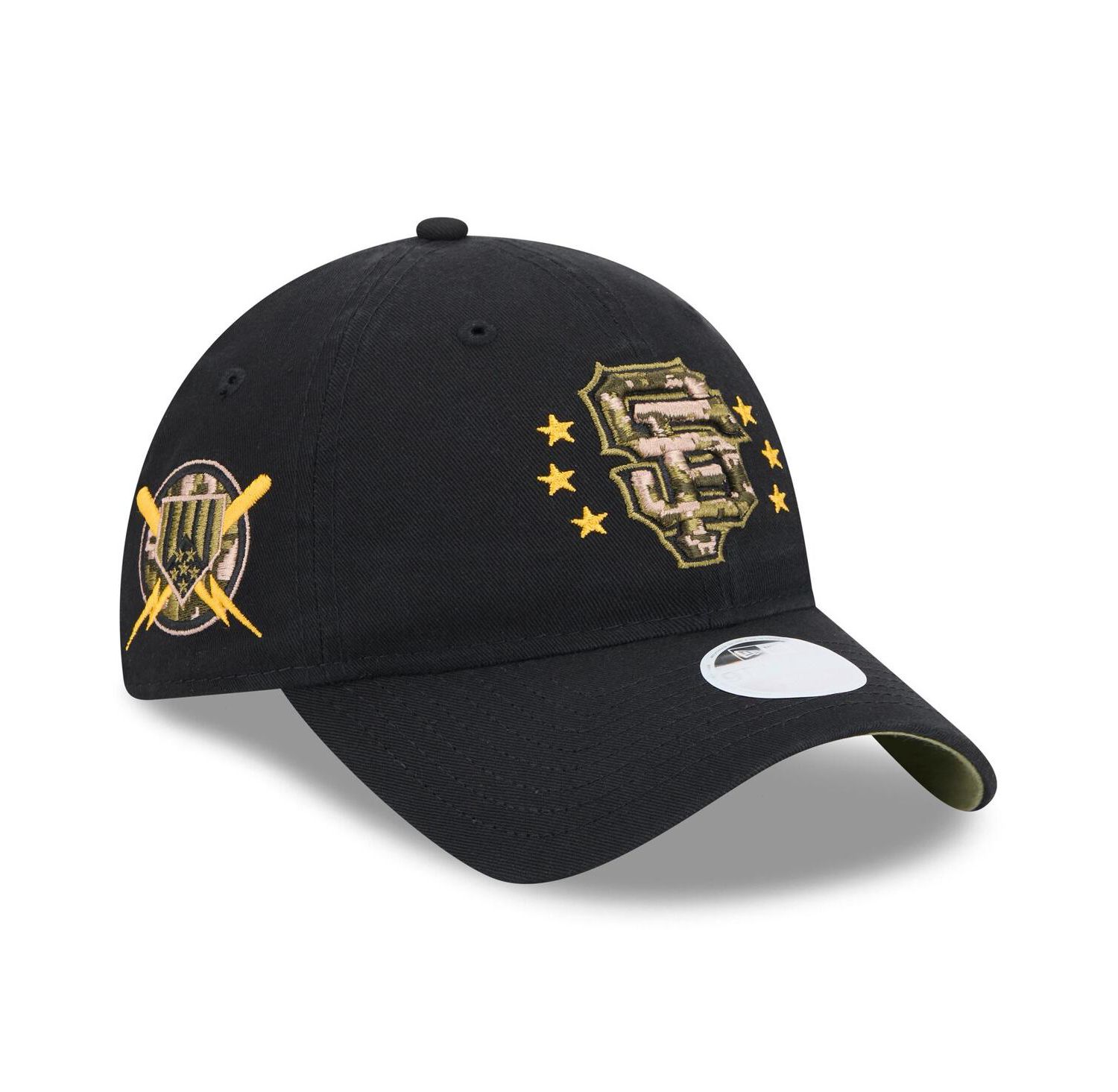 Women's Black San Francisco Giants 2024 Armed Forces Day 9TWENTY Adjustable Hat