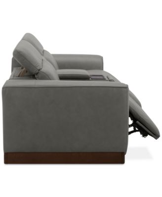 Lovro 3-Pc. Leather Sofa with 2 Power Motion Chairs & 1 Console