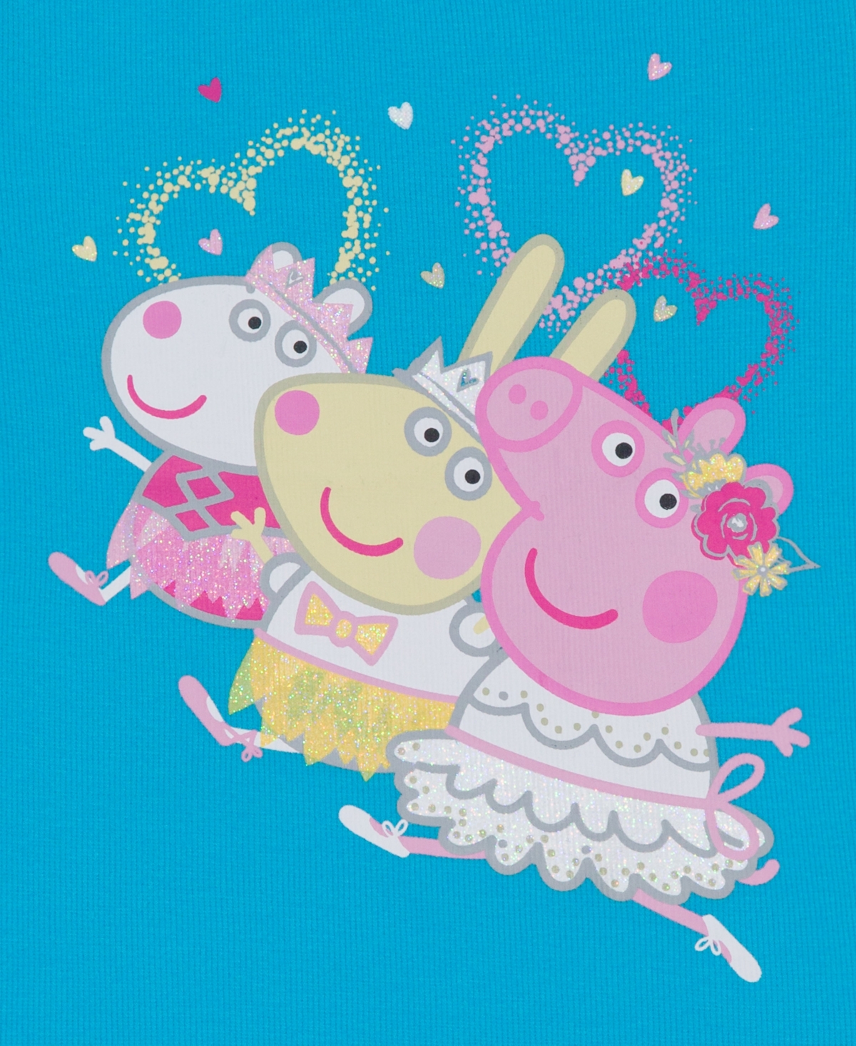 Shop Peppa Pig Toddler & Little Girls Ballet Short Sleeve Rib Top In Blue