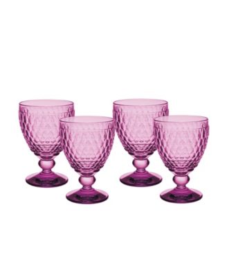 Boston Red Wine Glasses, Set of 4 