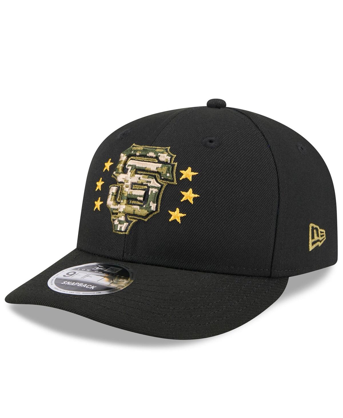 New Era Men's Black San Francisco Giants 2024 Armed Forces Day Low Profile 9fifty Snapback Hat In Black
