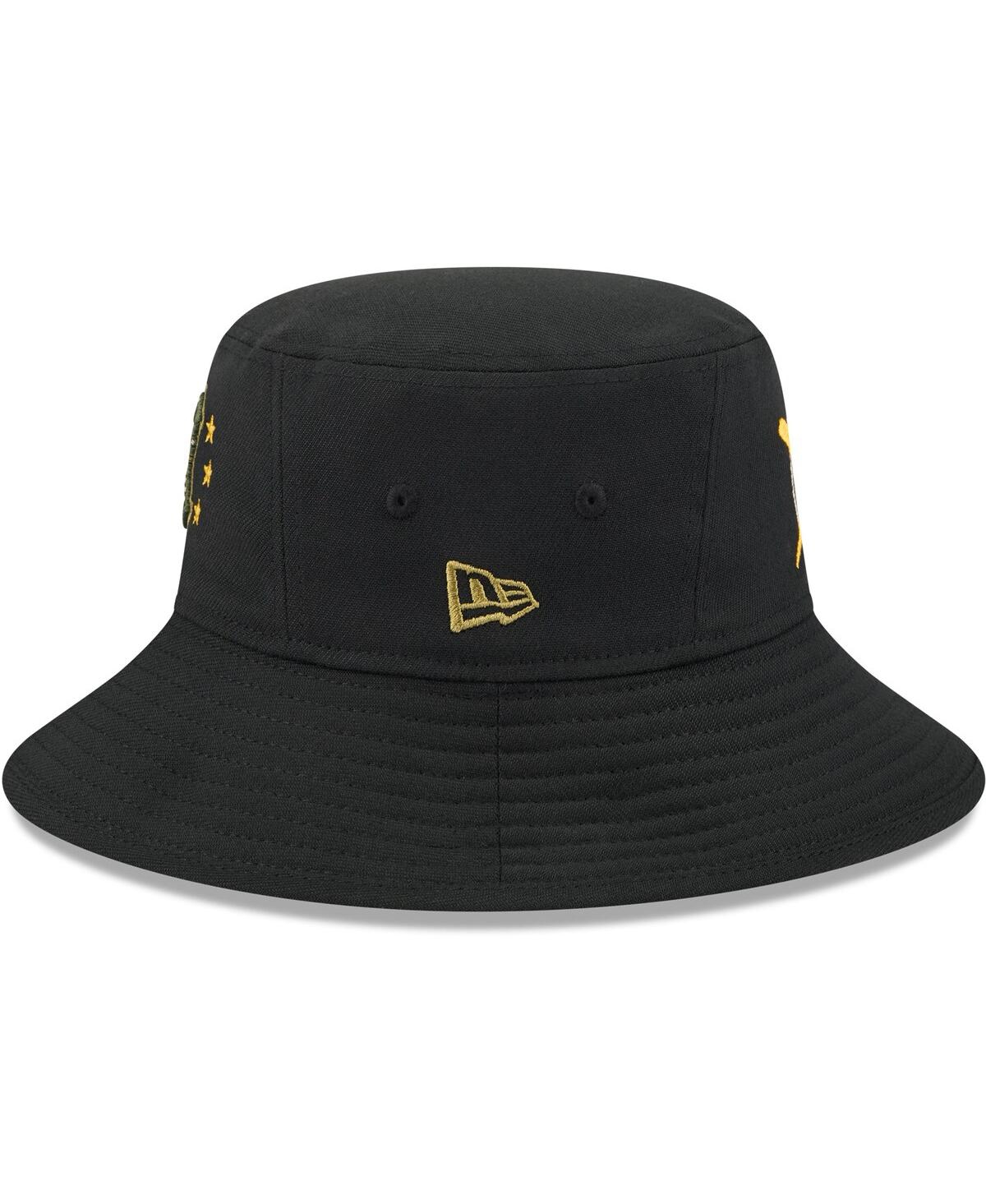 NEW ERA MEN'S BLACK DETROIT TIGERS 2024 ARMED FORCES DAY BUCKET HAT 