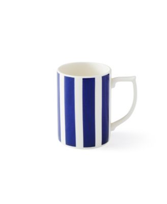 Blue Italian Steccato Bold Stripe Mugs, Set of 4