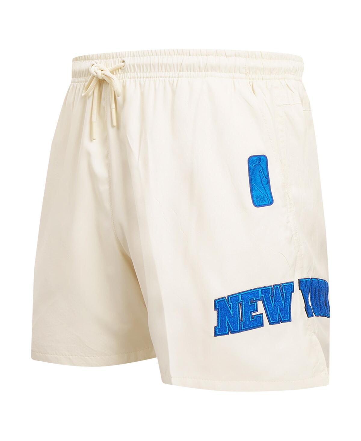 Pro Standard Men'sNew York Knicks Triple Tonal Woven Shorts - Cream