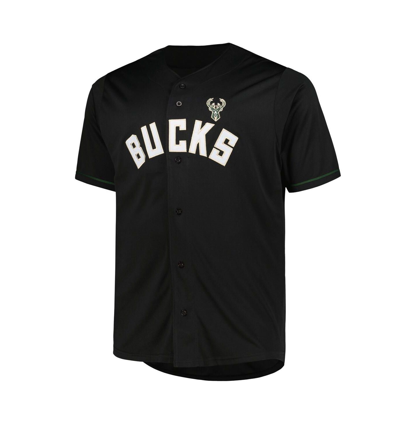 Мужской топ Profile Black Milwaukee Bucks Big & Tall Pop Jersey — фото 2