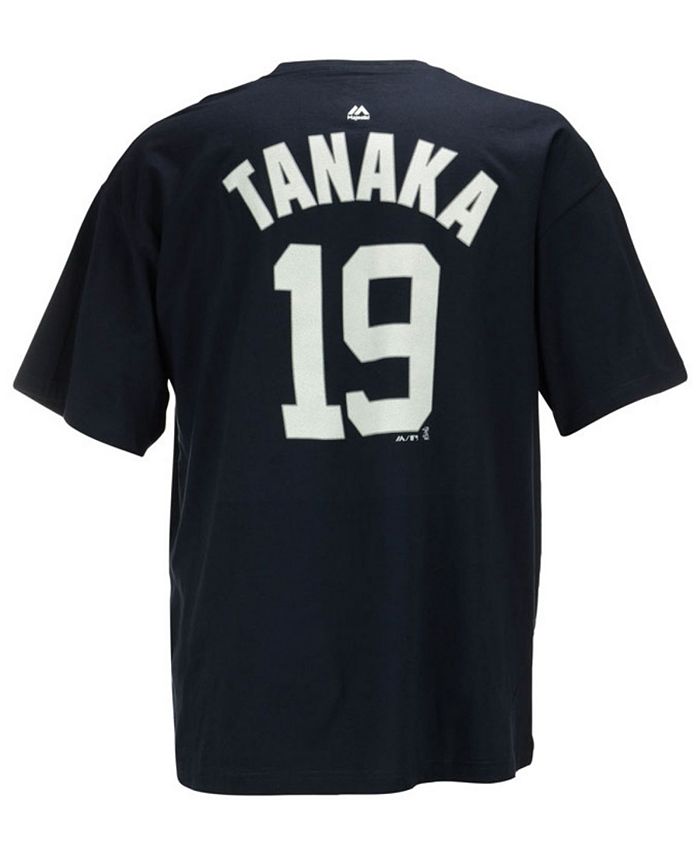 NY Yankees Long Sleeve T Shirt Mens-Black-Majestic-100% Cotton-Big