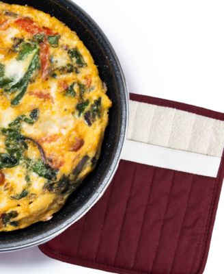 2-Pc. Cotton Quilted Pocket Pot Holder Mitt Set