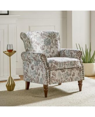 Avelina Wooden Armchair with Nailhead Trim