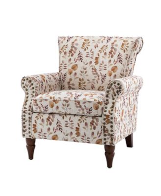 Avelina Wooden Armchair with Nailhead Trim