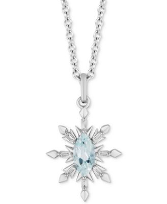 Macys aquamarine necklace discount