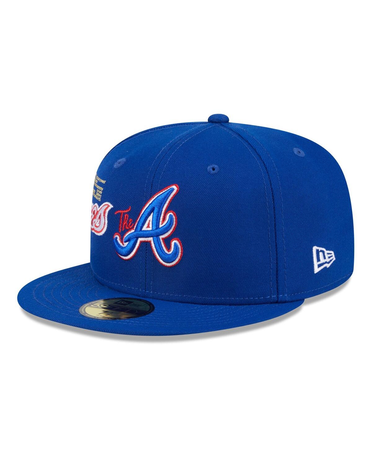 New Era Men'sAtlanta Braves City Connect Icon 59FIFTY Fitted Hat - Royal