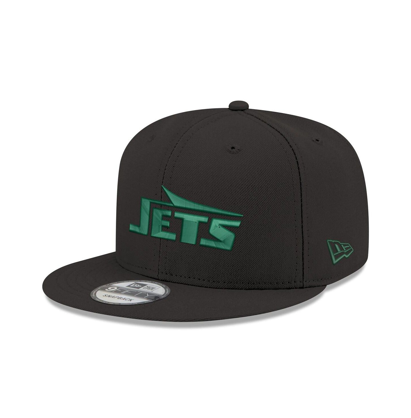 Мужская кепка New Era Black New York Jets Standard 9FIFTY Snapback Hat — фото 1