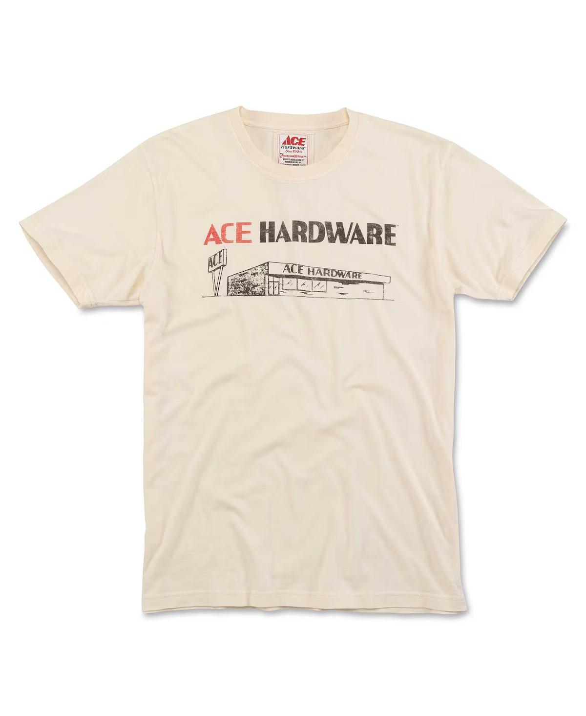 American Needle Men's Cream Ace Hardware Vintage-like Fade Brass Tacks Store T-shirt In Neutral