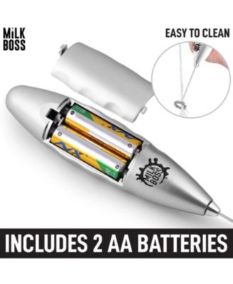 Handheld Electric Coffee Frother Drink Mixer with Batteries Included