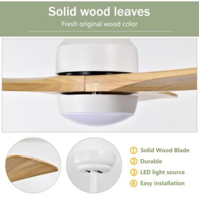 52 Inch Ceiling Fan with Remote Control and 6 Speed Settings