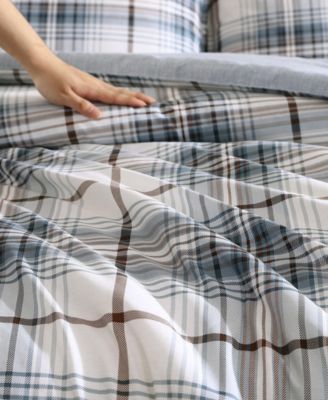 Alder Plaid Reversible 3 Piece Comforter Set, King