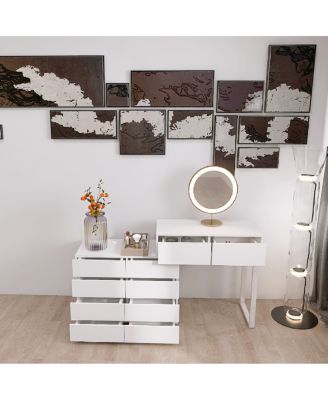 White 10-Drawer Chest of Drawers